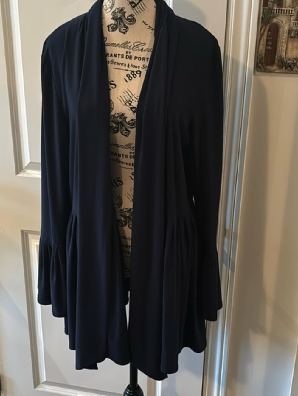 Joseph Ribkoff Long Navy Blue Women’s Cardigan - Picture 2 of 5
